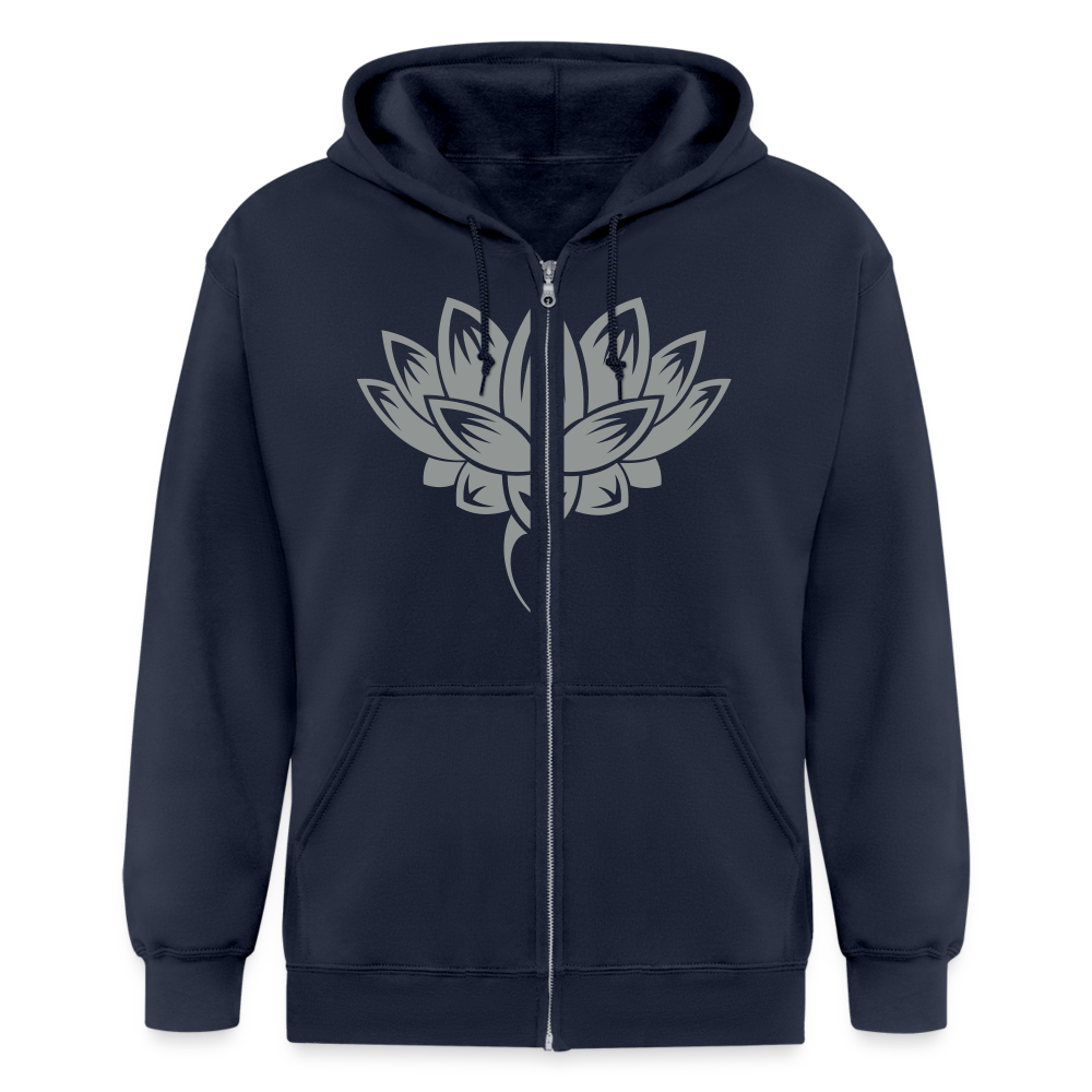 lotusblüten Zip-hoodie - navy